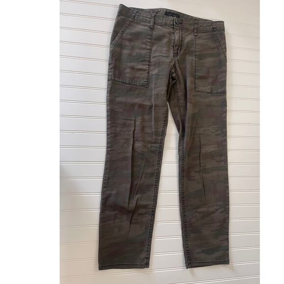 Sanctuary Camo Straight Leg Pants Pockets Green Army Size Womens 28 - Picture 2 of 10